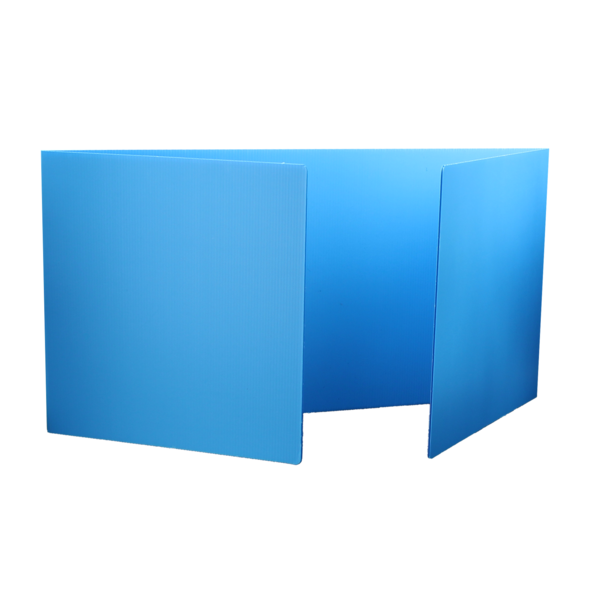 Flipside Products Blue  Plastic Study Carrel Bulk, PK24 19272-24